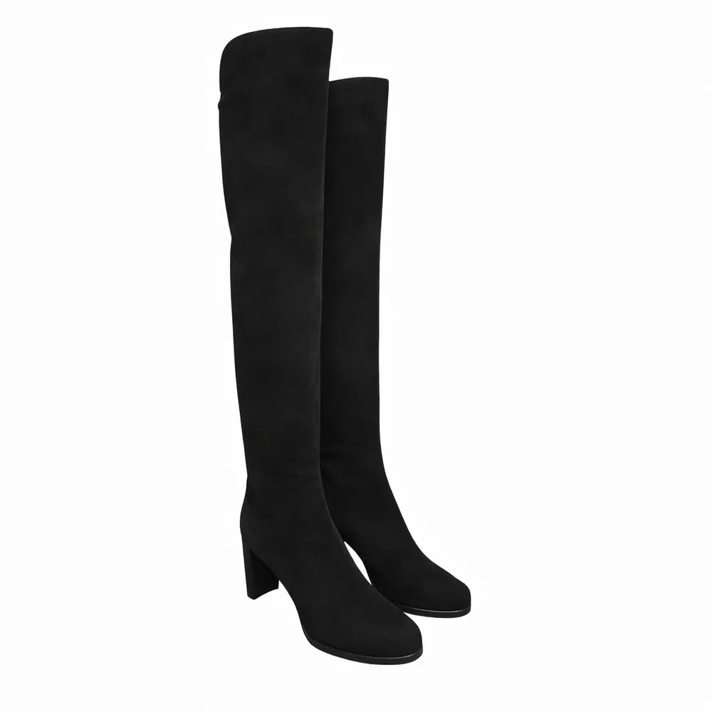 STUART WEITZMAN | Black Suede Over the Knee Boots in Size US 7.5